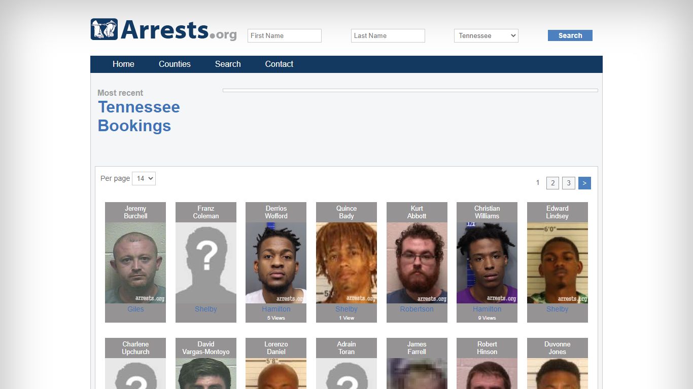 Tennessee Arrests and Inmate Search